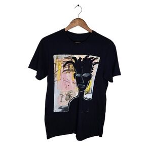 Jean-Michel Basquiat Self-Portrait Black Graphic T-Shirt